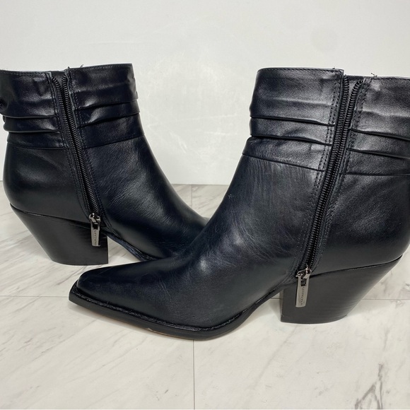 Vince Camuto Nerlinji Black Leather Bootie 7M - Picture 6 of 15